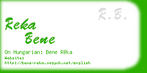 reka bene business card